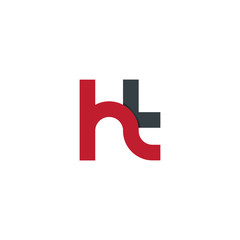 Initial Letter HT Rounded Lowercase Logo