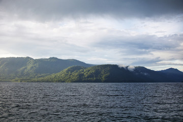 Teletskoye lake. Altai mountains landscape. Russia