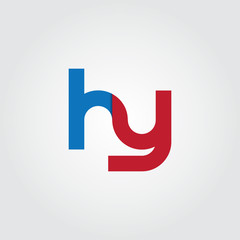 Initial Letter HY Rounded Lowercase Logo