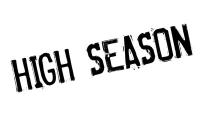 High Season rubber stamp. Grunge design with dust scratches. Effects can be easily removed for a clean, crisp look. Color is easily changed.