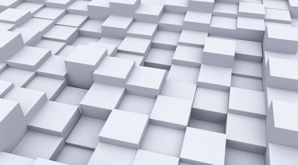 Beautiful abstract cubes background, 3d rendering

