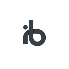 Initial Letter IB Rounded Lowercase Logo © sangpena