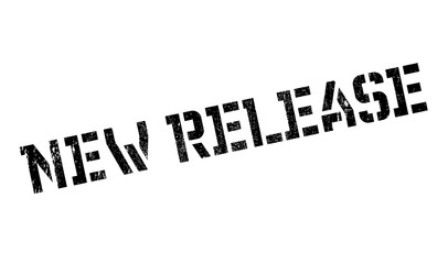 New Release rubber stamp. Grunge design with dust scratches. Effects can be easily removed for a clean, crisp look. Color is easily changed.