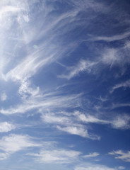 Clouds against the blue sky
