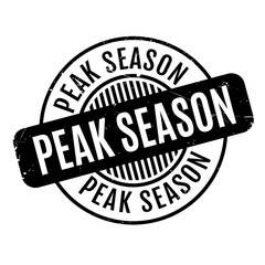 Peak Season rubber stamp. Grunge design with dust scratches. Effects can be easily removed for a clean, crisp look. Color is easily changed.