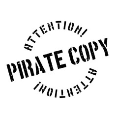 Pirate Copy rubber stamp. Grunge design with dust scratches. Effects can be easily removed for a clean, crisp look. Color is easily changed.