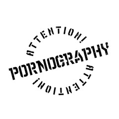 Pornography rubber stamp. Grunge design with dust scratches. Effects can be easily removed for a clean, crisp look. Color is easily changed.