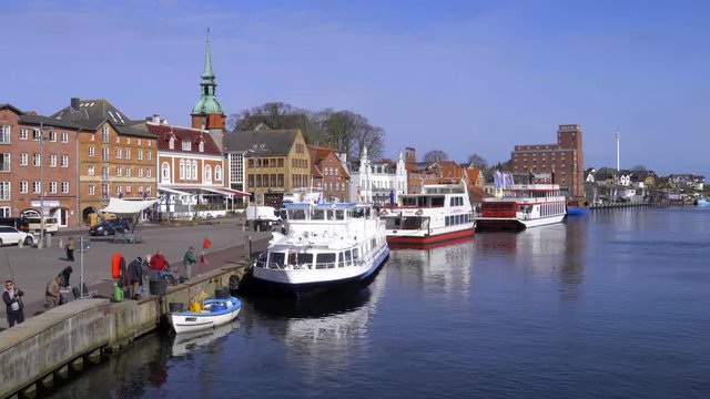 Urlaub Idylle Hafen Panorama Kappel Schlei mit Booten 
