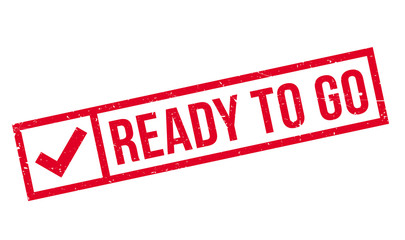 Fototapeta premium Ready To Go rubber stamp. Grunge design with dust scratches. Effects can be easily removed for a clean, crisp look. Color is easily changed.