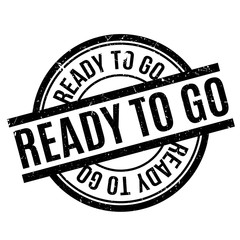 Ready To Go rubber stamp. Grunge design with dust scratches. Effects can be easily removed for a clean, crisp look. Color is easily changed.