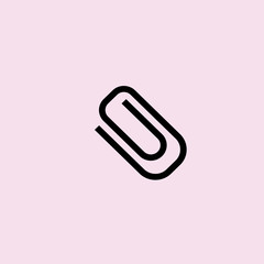 paper clip icon. flat design