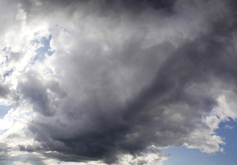 Gloomy sky with a large storm cloud