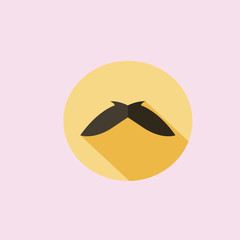 mustache Icon. flat design
