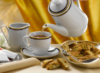 table set for tea-time