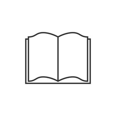 Open book outline icon