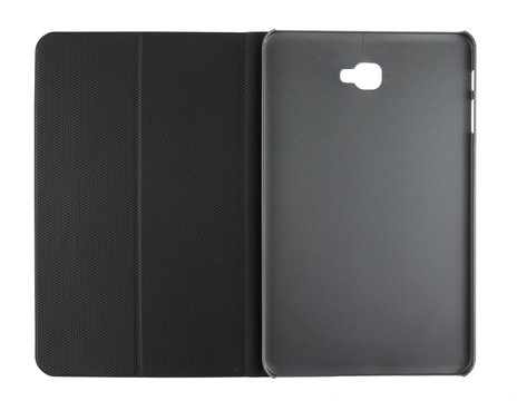 Case for tablet, on isolated white background