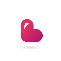 Letter L heart logo icon design template elements