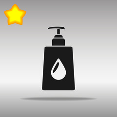 liquid soap black Icon button logo symbol 
