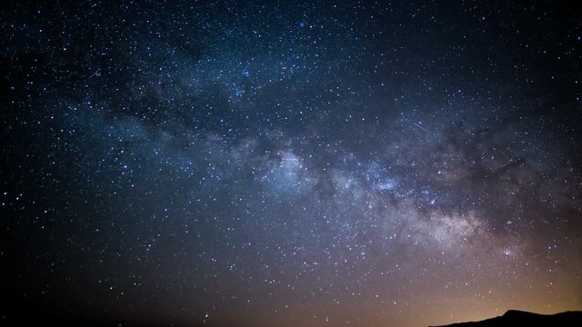 Milky Way Galaxy Spring Sky 30 Time Lapse Stars and Meteors
