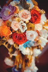 Beautiful Colorful wedding bouquet for the bride