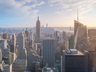 Obraz na płótnie Canvas New York City skyline with urban skyscrapers