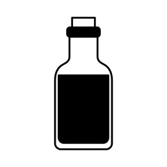 isolated glass bottle icon vector illustration graphic design