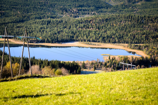 silent lake in central norway
