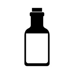 isolated glass bottle icon vector illustration graphic design