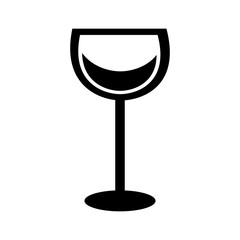 wine glass in trendy flat style vector illustration graphic design