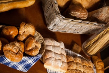 Various sweet foods at counter
