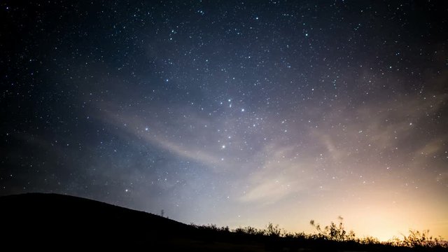 Milky Way Galaxy Spring Sky 41 Time Lapse Stars and Meteors