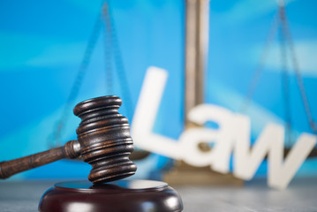 Symbol of law and justice, Law and justice theme.