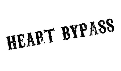 Heart Bypass rubber stamp. Grunge design with dust scratches. Effects can be easily removed for a clean, crisp look. Color is easily changed.