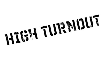 High Turnout rubber stamp. Grunge design with dust scratches. Effects can be easily removed for a clean, crisp look. Color is easily changed.