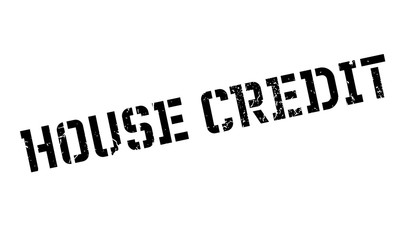 House Credit rubber stamp. Grunge design with dust scratches. Effects can be easily removed for a clean, crisp look. Color is easily changed.