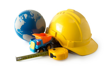 construction tools with safety cap isolated