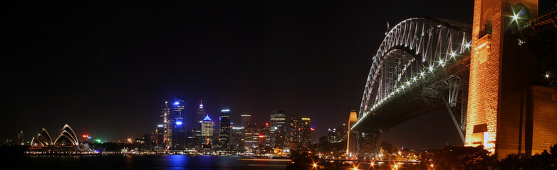Sydney Harbour Night Panorama (High Resolution)