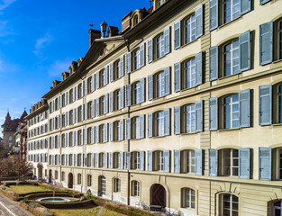 Classic city architecture of Switzerland street view