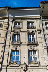 Classic city architecture of Switzerland street view