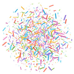 Abstract colorful confetti burst