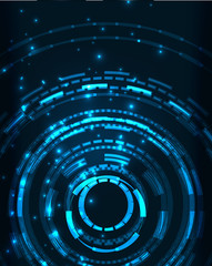 Neon circles abstract background