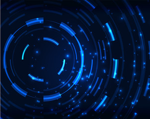 Neon circles abstract background