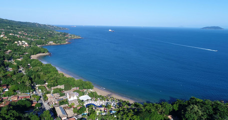 Fototapeta na wymiar Aerial View of Cural Beach, Ilhabela, Brazil