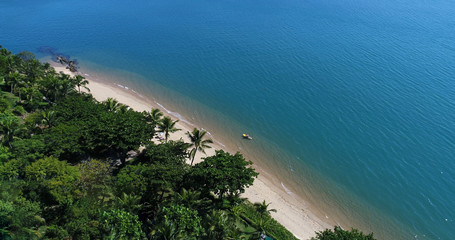 Aerial View of Deserted Beach