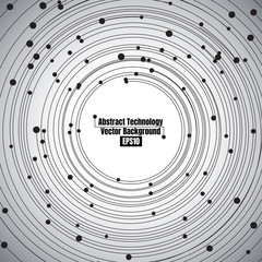 Black circular lines with dots design