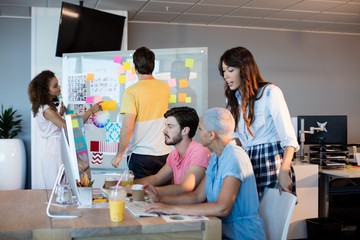 Creative business team working together 