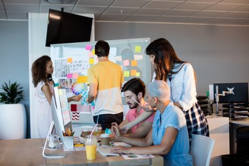 Creative business team working together 