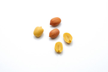 Peanuts isolated on white background