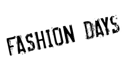 Fashion Days rubber stamp. Grunge design with dust scratches. Effects can be easily removed for a clean, crisp look. Color is easily changed.