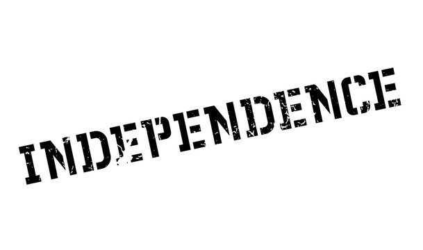Independence rubber stamp. Grunge design with dust scratches. Effects can be easily removed for a clean, crisp look. Color is easily changed.